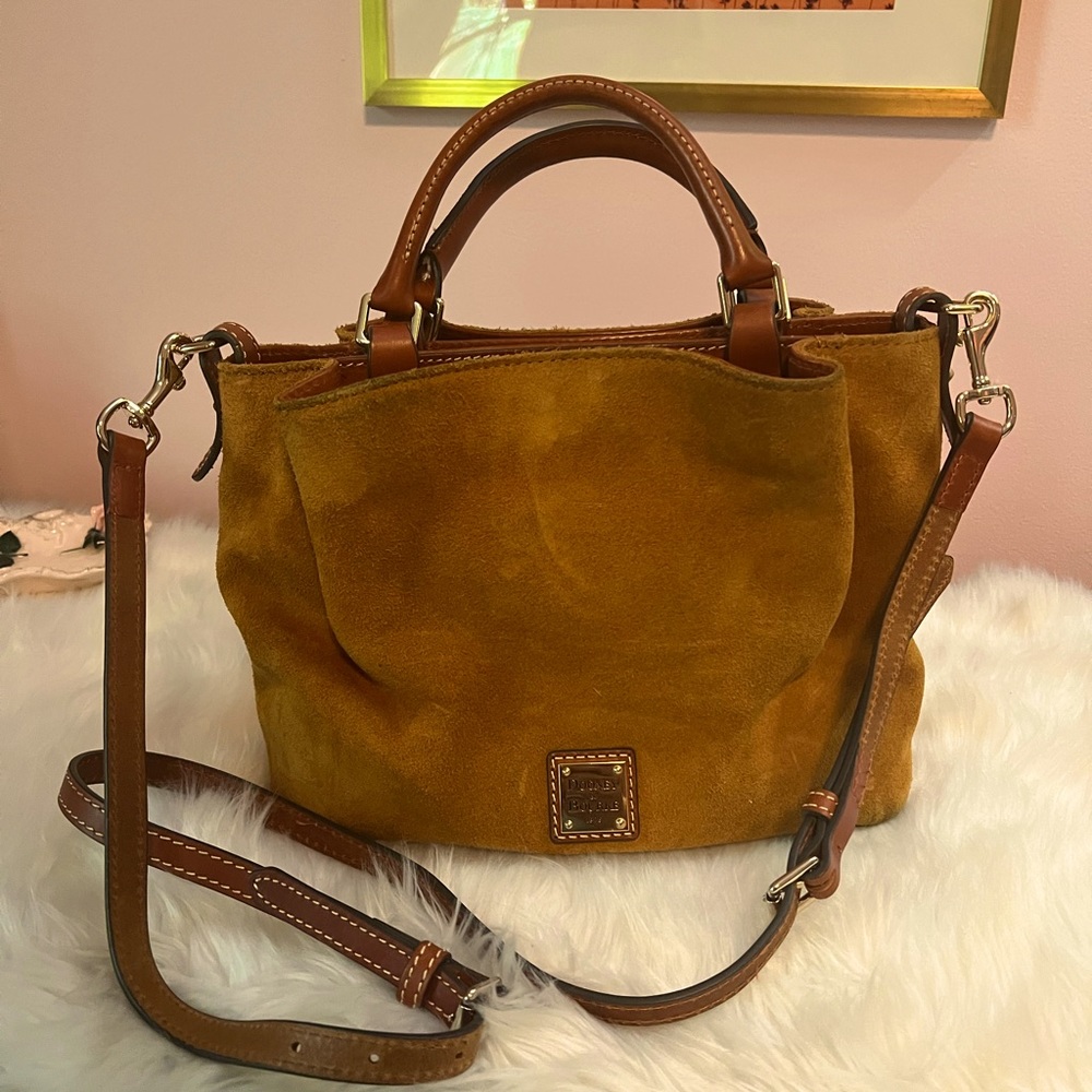 Camel and Red!  Dooney & Burke Satchel 👀 Brenna Satchel